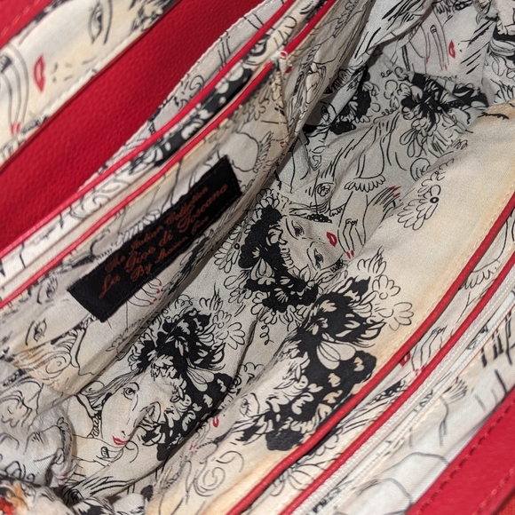 La Gioe Toscana the Italian Collection red leather shoulder bag. - Picture 9 of 12